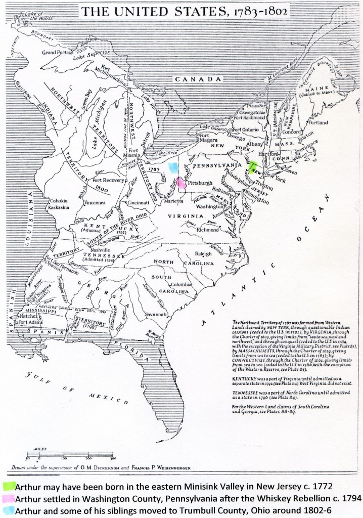 Arthur Van Wye (1772-1827), map - VanWye HistoryVanWye History